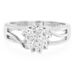 Weißer Topas-Silberring