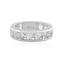 Weißer Topas-Silberring