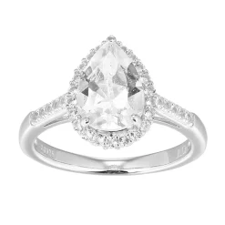 Weißer Topas-Silberring