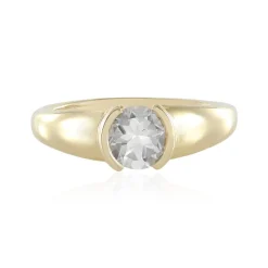 Weißer Topas-Silberring