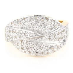 Weißer Topas-Silberring