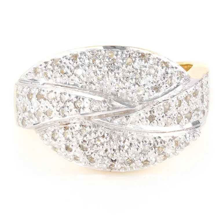 Weißer Topas-Silberring