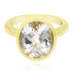 Weißer Topas-Silberring