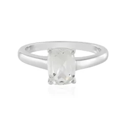 Weißer Topas-Silberring