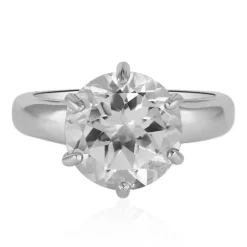 Weißer Topas-Silberring