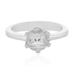 Weißer Topas-Silberring