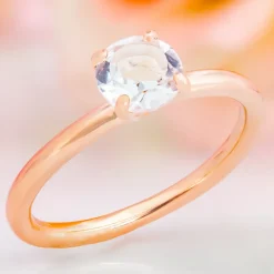 Weißer Topas-Silberring