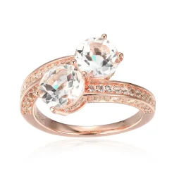 Weißer Topas-Silberring