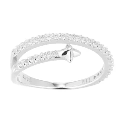 Weißer Topas-Silberring