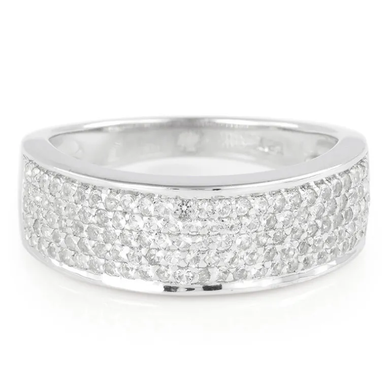 Weißer Topas-Silberring