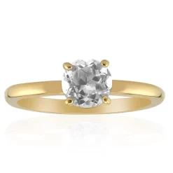 Weißer Topas-Silberring