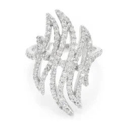 Weißer Topas-Silberring