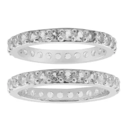 Weißer Topas-Silberringe