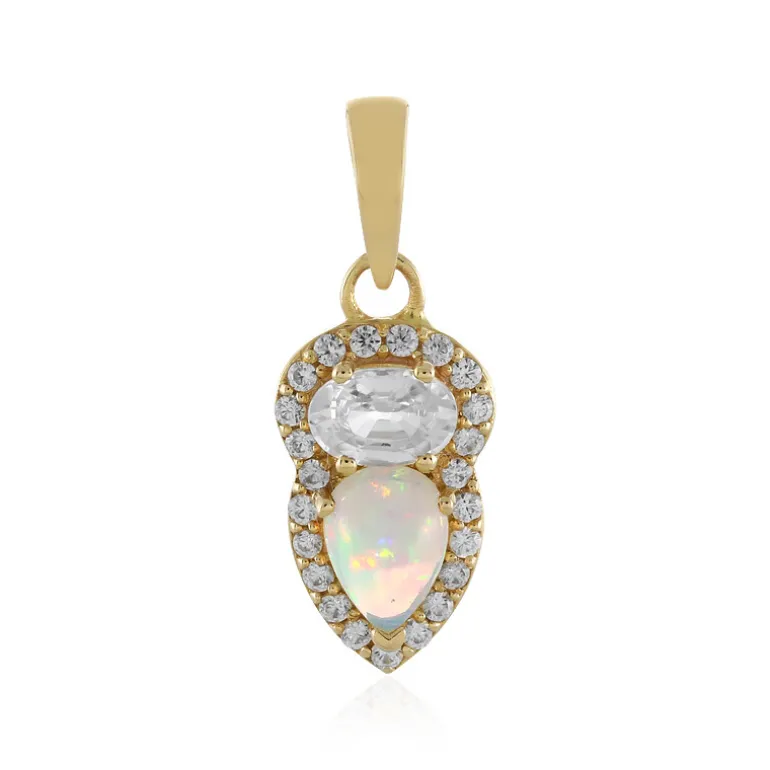 Welo-Opal-Goldanhänger (Adela Gold)