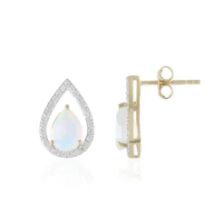 Welo-Opal-Goldohrringe