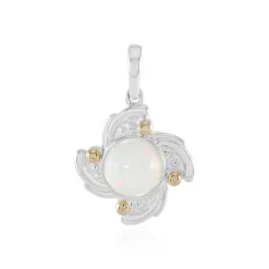 Welo-Opal-Silberanhänger mit Gold (Granulieren)