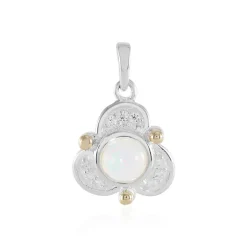 Welo-Opal-Silberanhänger mit Gold (Granulieren)