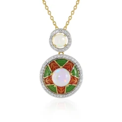 Welo-Opal-Silberhalskette (Adela Silber)