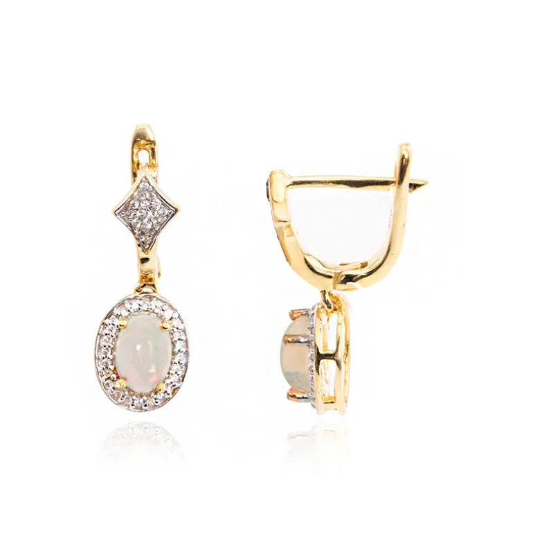 Welo-Opal-Silberohrringe