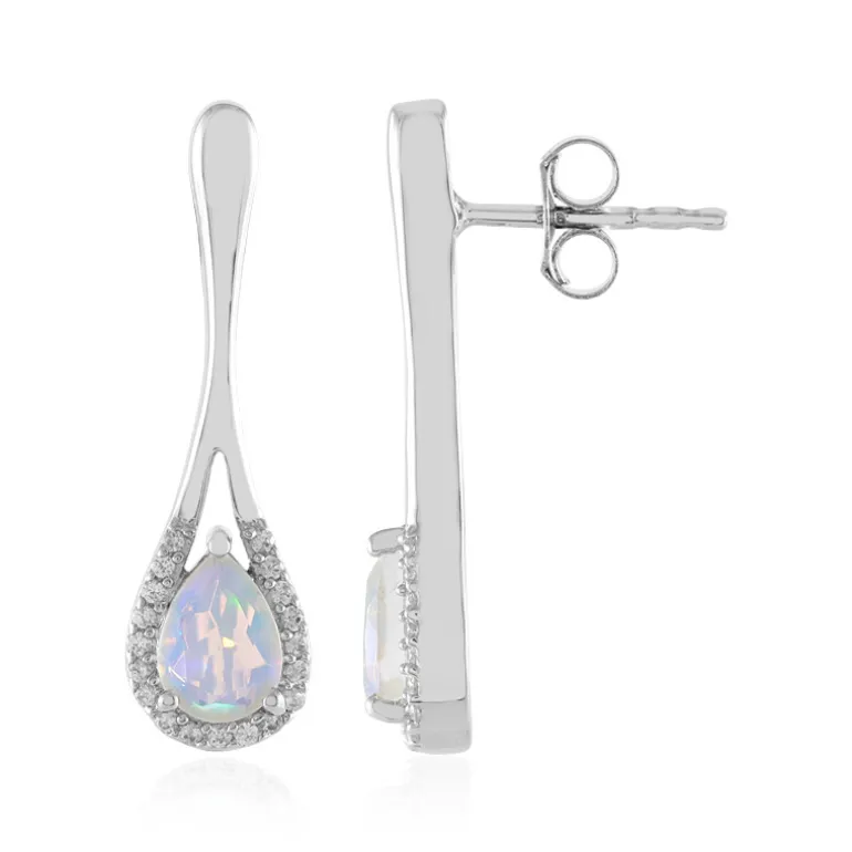 Welo-Opal-Silberohrringe