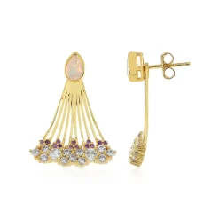 Welo-Opal-Silberohrringe (SAELOCANA)