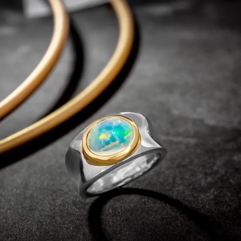 Welo-Opal-Silberring