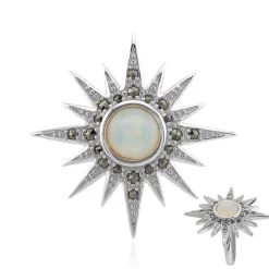 Welo-Opal-Silberring (Annette classic)