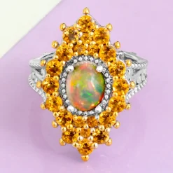Welo-Opal-Silberring (Dallas Prince Designs)