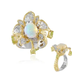 Welo-Opal-Silberring (Gems en Vogue)