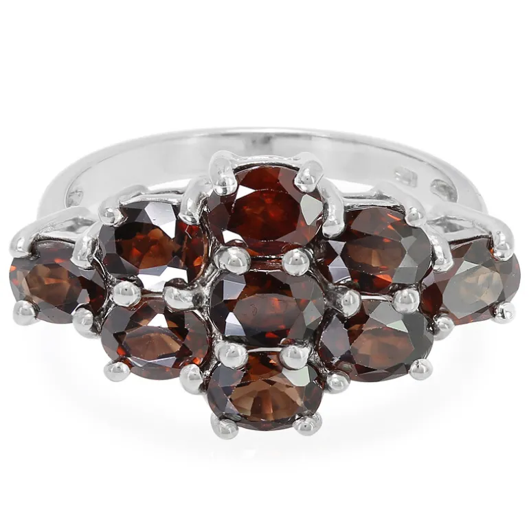 Zimt-Zirkon-Silberring