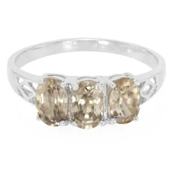 Zimt-Zirkon-Silberring