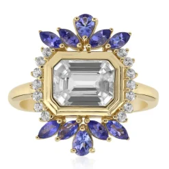 Zirkon-Goldring (Adela Gold)