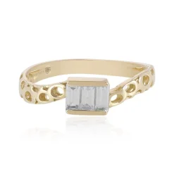 Zirkon-Goldring (Ornaments by de Melo)