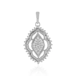 Zirkon-Silberanhänger