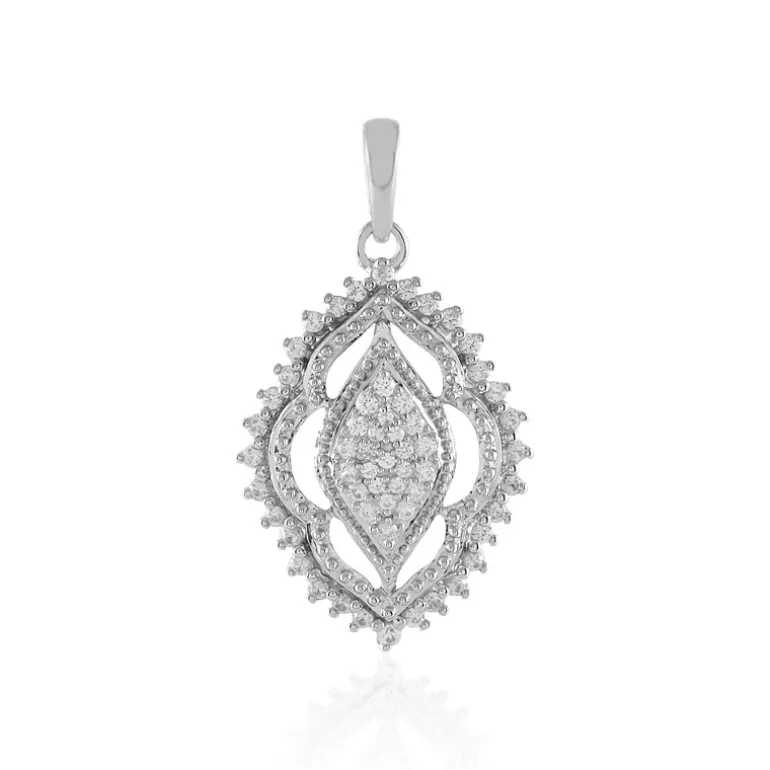 Zirkon-Silberanhänger