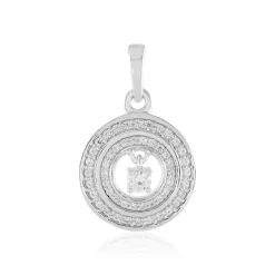 Zirkon-Silberanhänger