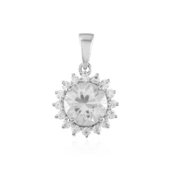 Zirkon-Silberanhänger