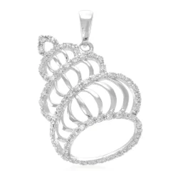 Zirkon-Silberanhänger