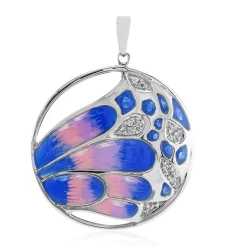 Zirkon-Silberanhänger