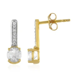 Zirkon-Silberohrringe