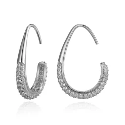 Zirkon-Silberohrringe