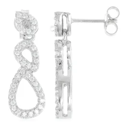 Zirkon-Silberohrringe