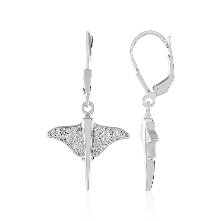 Zirkon-Silberohrringe