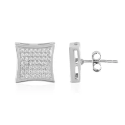 Zirkon-Silberohrringe