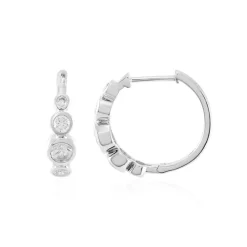 Zirkon-Silberohrringe