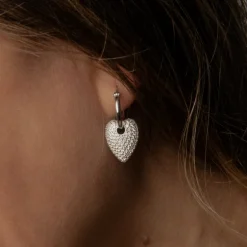 Zirkon-Silberohrringe