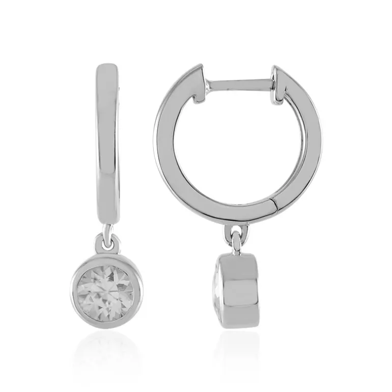 Zirkon-Silberohrringe
