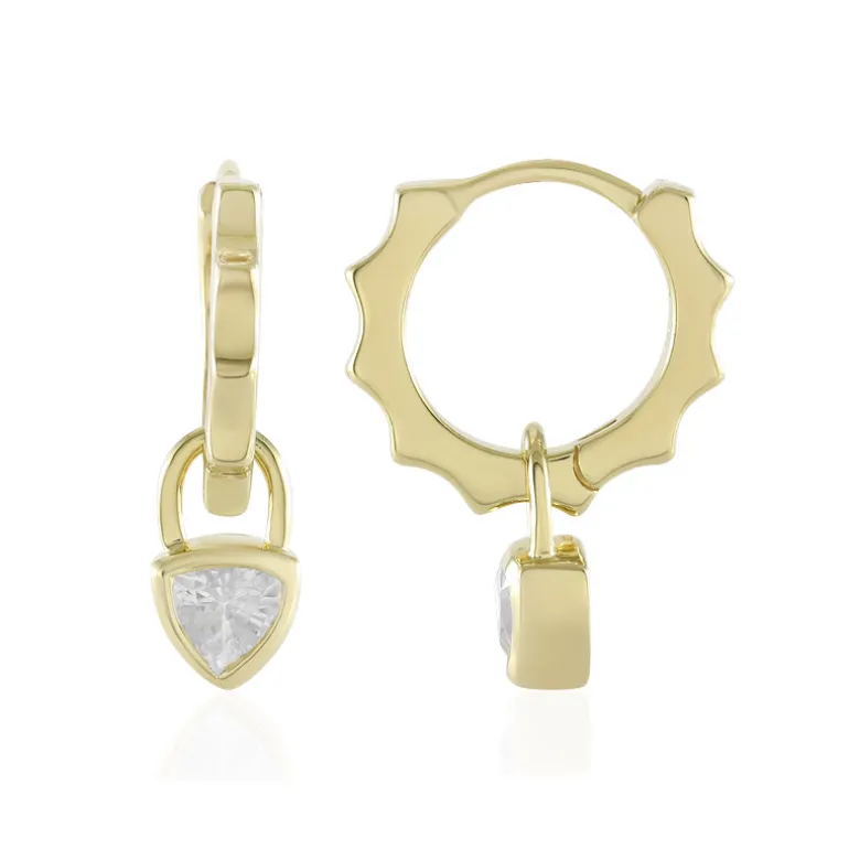 Zirkon-Silberohrringe