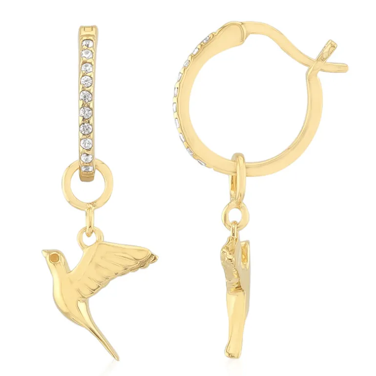 Zirkon-Silberohrringe