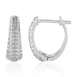 Zirkon-Silberohrringe